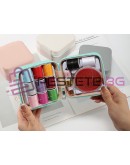 Комплект за шиене игли конци щипки 46 части